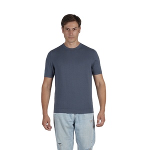 Tricotage en Coton et Cachemire Teint en Fil Uni de Haute Qualité, Écologique, Décontracté, à Manches Courtes, Fabrication Italienne - Product Image 1