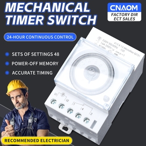 Relé de Tiempo Mecánico Diario/Semanal de CA de 16A, 110V, 220V, 230V, 250V, Interruptor Temporizador de Riel DIN - Product Image 2