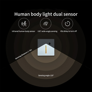 Lampes <span class=keywords><strong>LED</strong></span> extérieures en aluminium étanches, encastrées au mur, à détection de mouvement, lampes intelligentes pour marches d'escalier, couloir, lumière carrée 50000 - Product Image 5