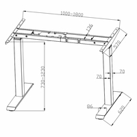 Bureau de jeu moderne réglable 2025, 100 cm, table de sport électronique en métal, cadre en métal robuste, bureau d'ordinateur commercial