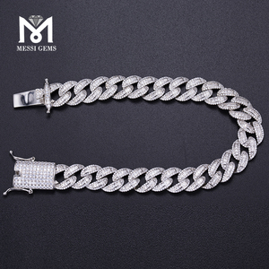 Popular <b>Chain</b> Design Length 925 Sterling <b>Silver</b> Hiphop Moisssanite Moissanite <b>Cuban</b> <b>Chain</b> <b>Link</b> - Product Image 3