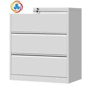 Meuble de classement métallique à 3 tiroirs latéraux, vertical, format A3, économique, sur roulettes - Product Image 4