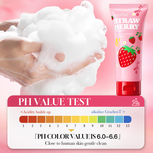 Limpiador Facial <span class=keywords><strong>de</strong></span> Fresa, <span class=keywords><strong>Limpieza</strong></span> Facial <span class=keywords><strong>Profunda</strong></span>, Control <span class=keywords><strong>de</strong></span> Grasa, Aclarante e Hidratante, Cuidado Facial, Venta al por Mayor, 100g - Product Image 5