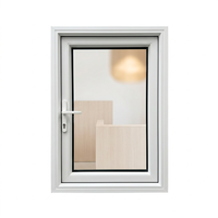Fenêtre à battant en PVC-U avec profil multi-chambres, fenêtre à battant insonorisée et économe en énergie pour projet de maison résidentielle