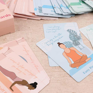 Cartes de <span class=keywords><strong>pose</strong></span> de yoga personnalisées Cartes de jeu d'exercice de yoga Cartes de yoga imprimées avec des boîtes - Product Image 6