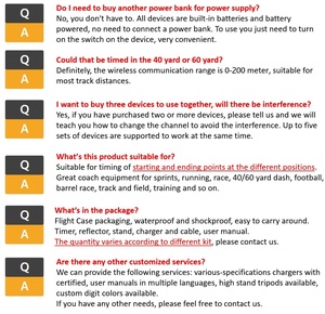 YIZHI Positions de début et de fin personnalisées Minuterie de portes laser sans fil pour une personne seule pour les sports athlétiques Entraînement de vitesse - Product Image 5