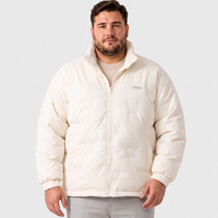 Veste matelassée pour homme à col montant, fermeture éclair intégrale, poches à cordon, hiver, grandes tailles, surdimensionnée, 6XL 7XL