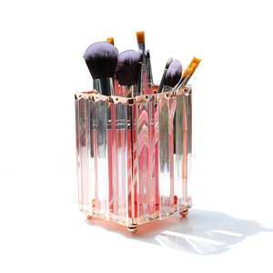 고품질 금속 메이크업 브러쉬 스토리지 튜브 눈썹 연필 메이크업 주최자 구슬 크리스탈 보석 저장 상자 - Product Image 4