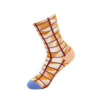 Chaussettes en coton pour femmes automne-hiver, style rétro Harajuku, motif d'art abstrait, chaussettes inspirées des designers pour femmes