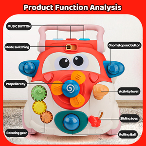 Poussettes multifonctions pour bébés, jouets, trotteur d'activités pour bébés et tout-petits avec musique et lumière - Product Image 4
