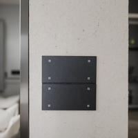 Interruptor de pared inteligente para Tuya Zigbee, nuevo diseño personalizado, 220-240V, Material de aluminio para PC, 10A, corriente máxima, escena estándar del Reino Unido Con