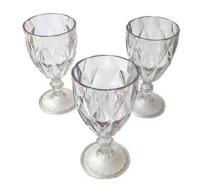 Copas de Vino de Plástico Irrompible Estilo Vintage, Color Azul, Copas de Champán Rómbicas para KTV, Bar, Fiesta - Product Image 3