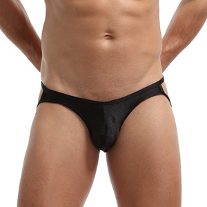 Men's Double Underwear New Brushed Ice Silk Breathable and Quick-Dry Seductive and Attractive Hip <b>Thong</b> Wholesale - Product Image 3