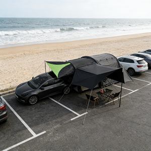 Tente de hayon pop-up imperméable de qualité supérieure avec auvent et annexe pour SUV, pour un espace de vie étendu et le camping en plein air - Product Image 2