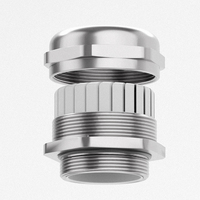 Presse-étoupe plat en laiton nickelé, étanche IP68, certifié ROHS, basse tension, anti-poussière, pour usage industriel, câble 12-16mm