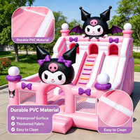 Château gonflable de dessin animé pour filles, robuste, en PVC de 0,55 mm, pour fêtes d'anniversaire et entreprises de location
