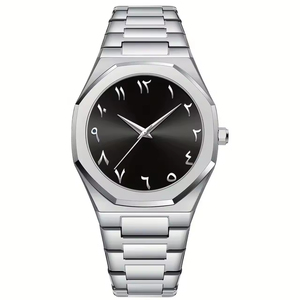 Wholesale Popular Luxury Business Sports <b>Watches</b> Minimalist Black Arabe Dial Stainless Steel Wrist <b>Watch</b> for Men - Product Image 1