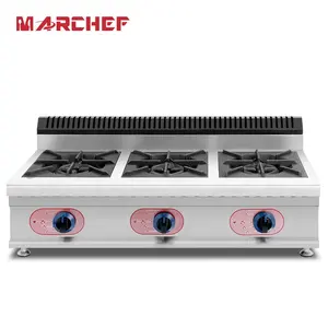 新设计商用3燃烧器台式燃气灶厨房设备