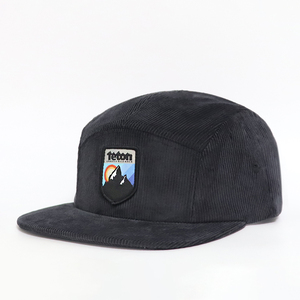OEM Quality Unisex 5-Panel Corduroy Hat Adjustable Flat Brim <b>Winter</b> Outdoor Hiking <b>Caps</b> Wholesale Custom Woven Patch Camp Gorras - Product Image 1