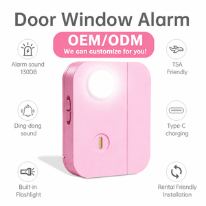 Allarme per Porte e Finestre Ricaricabile con LOGO Personalizzato, Sensore Magnetico <span class=keywords><strong>Wireless</strong></span> per Sicurezza Domestica, <span class=keywords><strong>Antifurto</strong></span> 130DB, Facile Installazione - Product Image 2