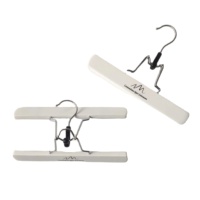 Cintre en bois blanc pour sac de rangement de perruque Logo personnalisé Cintre d'extension de cheveux en bois
