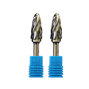 Set di frese rotanti in carburo di tungsteno di alta qualità, con gambo lungo da 1/4 di pollice, forma F, F122506, lucidate OEM KING TOOLS per utensili elettrici - Product Image 2