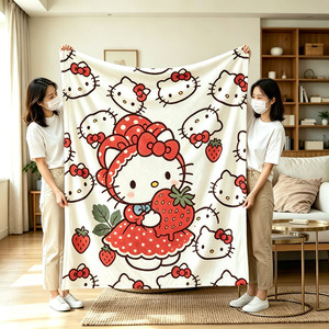Custom <strong>Hello</strong> <strong>Kitty</strong> <strong>Blanket</strong> with logo Printed Fleece <strong>Blanket</strong> Personalized Patterns Plush sanrio Anime <strong>Blanket</strong> - Product Image 2