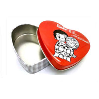 Boîte en étain de haute qualité, petite boîte en étain en forme de cœur pour la Saint-Valentin