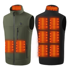 <span class=keywords><strong>Chaleco</strong></span> Térmico Inteligente Cortavientos Casual de Invierno para Hombre con Cierre de Cremallera, 9 Zonas de Calefacción, Calentador Corporal Térmico - Product Image 1
