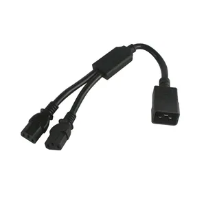 Plug Cable Socket Splitter Iec 320 C20 To Double Two FeMale Iec320 C13 2 Way Pdu Splitter Y Computer C13 C20 Power Cord