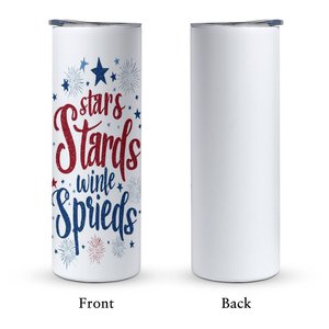 Gobelet isotherme en acier inoxydable de 20 oz avec motif personnalisé, tasse droite avec option paille - Product Image 3