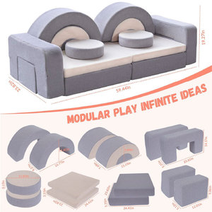 Giving Tree Modular <b>Kids</b> <b>Sofa</b> 59.44in Foldable Play Furniture For Children's Room - Product Image 1