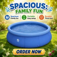 Grande piscine gonflable en PVC pour les familles, les enfants et les bébés - Équipement de baignade et de jeux aquatiques d'été