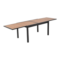 Moderner Einfacher Klapptisch, Tischplatte aus Kunststoffholz, Gartenmöbel mit Ausziehbarer Oberfläche Hof-Tisch