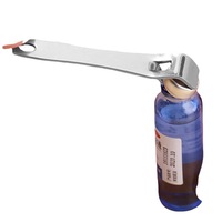 Décapsuleur sifflet porte-clés doré, décapsuleur personnalisé en acier inoxydable et bois avec coupe-ongles métallique