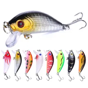 Hengjia 3d Mắt Cứng Cơ Thể 5Cm Nhỏ Minnow Bay Câu Cá Thu Hút