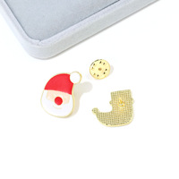 Broche happy birthday en émail pour chapeau, autocollants de joyeux noël, motif dessin animé, motif renne, chapeau, foulard, Badge à revers personnalisés