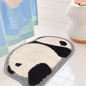 Irregular Shape Cute Cartoon <strong>Panda</strong> Absorbent Bathroom Rug Floor <strong>Mat</strong> - Product Image 3