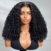 Perruque en dentelle frontale complète à ondulations lâches bouclées, en cheveux humains vierges, prix de gros, sans colle, pour femmes noires