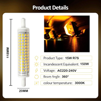Ampoule LED SMD R7S 118MM SKY Factory 220V 15W à double extrémité pour éclairage de garage, projecteur et lampes sur pied AC
