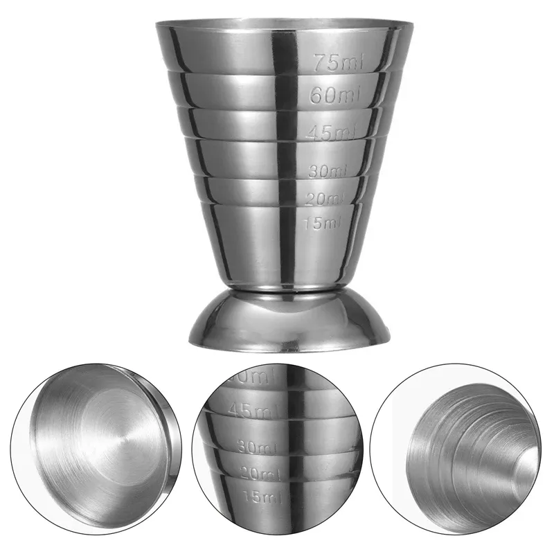 사용자 정의 금속 바 도구 측정 컵 스테인레스 스틸 구리 골드 75ml 칵테일 지거