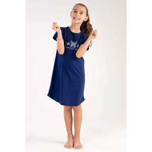 Vestido Túnica Ovalado para Niña con Cuello y Manga Corta, Talla 11-12/15-16 - Product Image 4