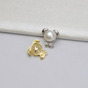 Colgante de Plata S925 con Diseño de Perro del Zodiaco, para Mujer, con Pelo de Bebé, Perla, Accesorios de Joyería DIY, Componentes de Bisutería - Product Image 2