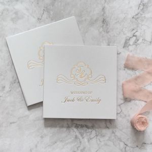 Foil Monogram carnet iniziale copertina invito con acrilico trasparente matrimonio invita all'interno della tasca per matrimonio di fidanzamento - Product Image 3