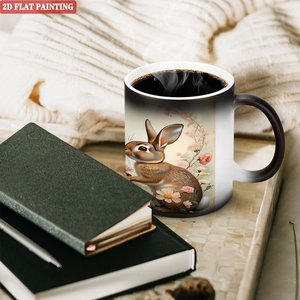 Mug personnalisable créatif, noir givré, 11 oz, sensible à la chaleur, tasse cadeau - Product Image 3