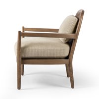 Fauteuil de luxe moderne en bois, chaise design avec dossier en rotin, chaise individuelle pour salon, hôtel, chambre à coucher, siège d'appoint