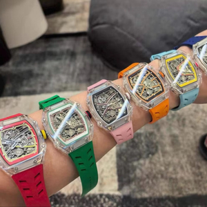 Reloj Mecánico <span class=keywords><strong>ETA</strong></span> <span class=keywords><strong>de</strong></span> Alta Gama, Edición Especial <span class=keywords><strong>de</strong></span> Cristal Personalizado 67-02, Versión <span class=keywords><strong>de</strong></span> Nivel Superior, Correa <span class=keywords><strong>de</strong></span> Cuero, Puntero <span class=keywords><strong>de</strong></span> Alta Calidad - Product Image 1