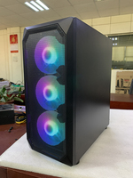 Gabinete ATX para Computadora, Económico, con Ventilador RGB para PC de Escritorio, Paneles de Plástico, Malla Metálica y Ventilador RGB, Torre Media