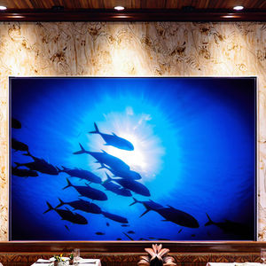 Art mural en acrylique de style Art déco <span class=keywords><strong>du</strong></span> <span class=keywords><strong>monde</strong></span> sous-marin avec cadre en bois pour la décoration de la <span class=keywords><strong>maison</strong></span>, de la salle de séjour - Product Image 2