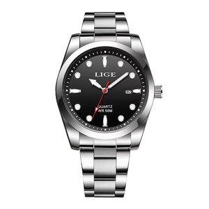 Montre-bracelet analogique de luxe pour homme, décontractée et élégante, à quartz, avec bracelet en acier inoxydable, étanche 50M, lumineuse et calendrier, vente en gros - Product Image 3